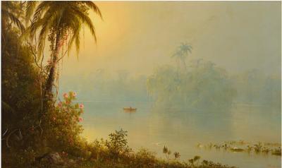 Sample artwork by Norton Bush (1834 - 1894), known for tropical landscape, mountains, portrait - View similar artists and auction records