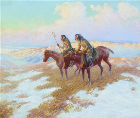 Blackfeet Warriors at Sunrise