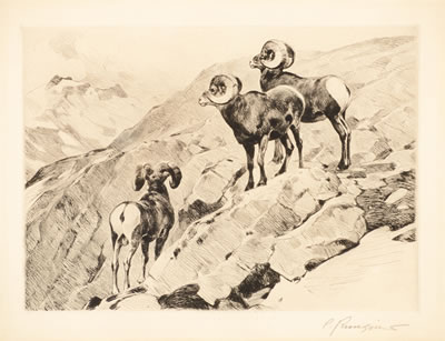 1-Cliff Dwellers (sketch) (sold with 1-Cliff Dwellers etching)