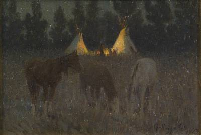 Crow Camp by Moonlight