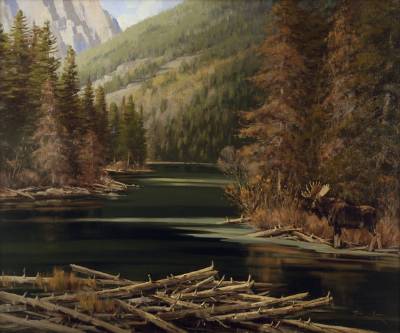 Sample artwork by Bill Sawczuk (Born 1945), known for landscape, horses, cowboy, wildlife - View similar artists and auction records