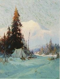 Mt McKinley With Sled