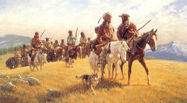 Fur Brigade on the Move by Harvey William Johnson - Auction record, sale price, and art valuation. Compare with similar artists and explore comparable artworks.