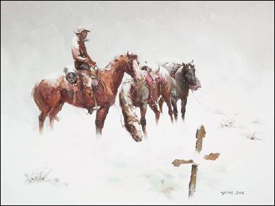 Sample artwork by George Dick (1916 - 1978), known for wildlife, western genre and horses painting - View similar artists and auction records