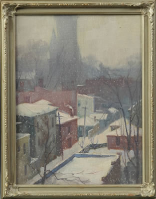 Snow Storm in City