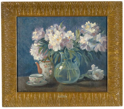 Still Life with Flowers by Martin Rettig - Auction record, sale price, and art valuation. Compare with similar artists and explore comparable artworks.