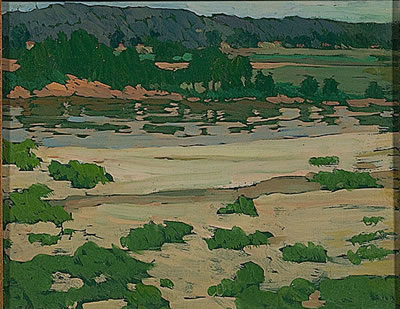 NEW ENGLAND LANDSCAPE by Bessie Hoover Wessel - Auction record, sale price, and art valuation. Compare with similar artists and explore comparable artworks.