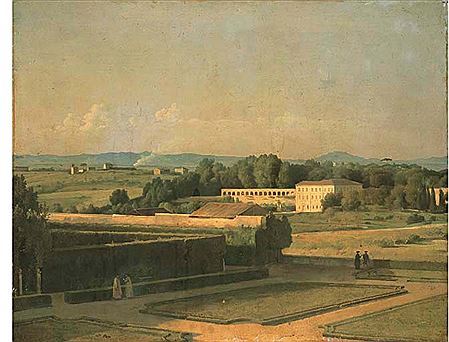 Vue des jardins de la Villa Medicis