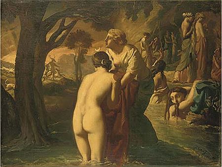 Diane surprise par Actéon by Theodore Chasseriau - Auction record, sale price, and art valuation. Compare with similar artists and explore comparable artworks.