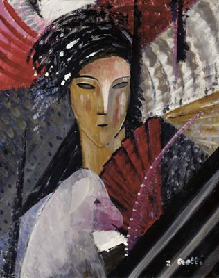 Femme à l'éventail