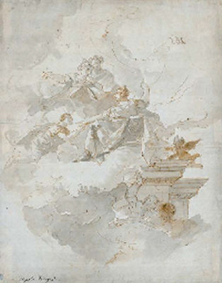 Etude de décor: un homme agenouillé devant une femme assise by Fabio Canale - Auction record, sale price, and art valuation. Compare with similar artists and explore comparable artworks.