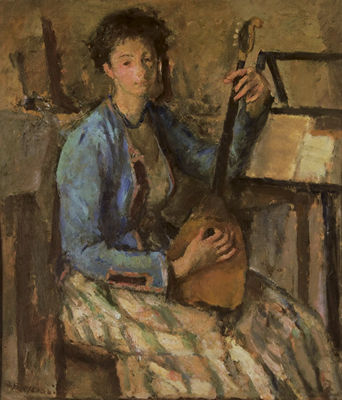 Femme à la mandoline