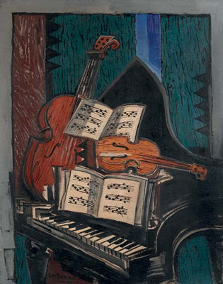 Sample artwork by Ismael De La Serna (1898 - 1968), known for cubist and abstract painting-still life, figure, illustration - View similar artists and auction records