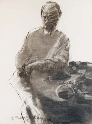Portrait of Sam (Samuel Berger) Szafran: Autoportait accoudé