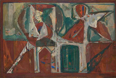 Discussion by Arpad Szenes - Auction record, sale price, and art valuation. Compare with similar artists and explore comparable artworks.