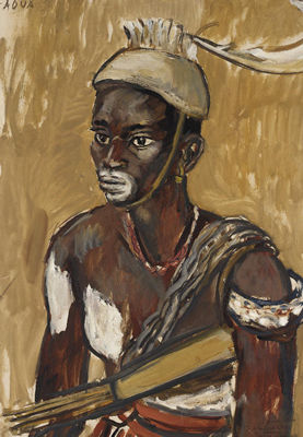 Guerrier lobi, Gaoua, Haute-Volta