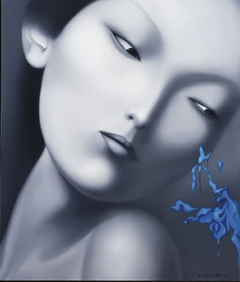 Sample artwork by Yujun Liu (Born 1963), known for stylized portrait painting, sculpture - View similar artists and auction records