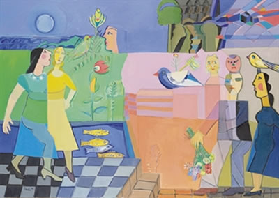 Le quartier enchanté by Amin El-Bacha - Auction record, sale price, and art valuation. Compare with similar artists and explore comparable artworks.