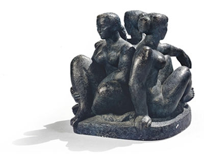 TROIS BAIGNEUSES ASSISES