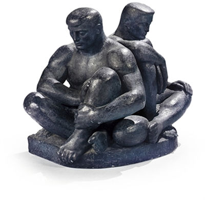 DEUX HOMMES ASSIS