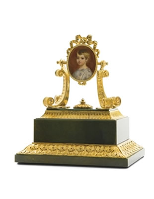 A RECTANGULAR PAPERWEIGHT WITH AN OVAL PORTRAIT MINIATURE ON IVORY by François Meuret - Auction record, sale price, and art valuation. Compare with similar artists and explore comparable artworks.