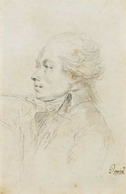 Portrait d'un jeune homme de profil vers la gauche (recto); Portrait d'un vieil homme en buste de profil et esquisse d'un personnage assis (verso)