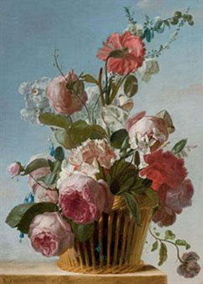 Roses, oeillets et narcisses dans une corbeille posée sur un entablement by Jean-Jacques Bachelier - Auction record, sale price, and art valuation. Compare with similar artists and explore comparable artworks.