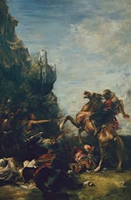 Arabes attaqués dans une gorge de montagnes