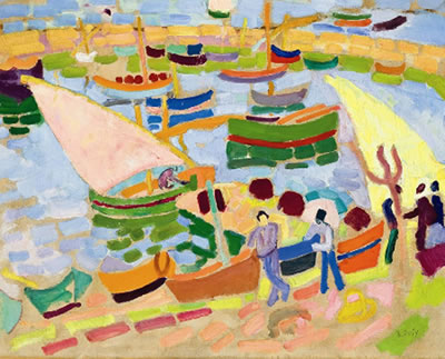 Voiliers et barques dans le port