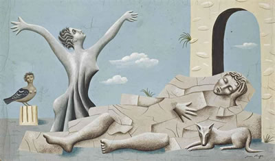 Sample artwork by Jean Hugo (1894 - 1984), known for painting, illustration, theatre design, writing - View similar artists and auction records
