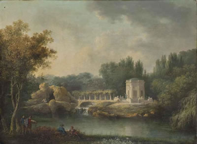 Sample artwork by Claude-Louis Chatelet (1750 - 1795), known for landscape painting, drawing, engraving, illustration - View similar artists and auction records