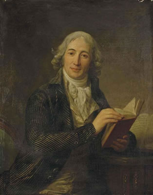 Portrait du Ministre Etienne-Louis-Hector de Joly tenant un livre