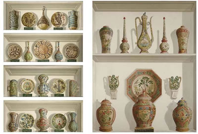ENSEMBLE DE SIX PANNEAUX TROMPE L'OEIL