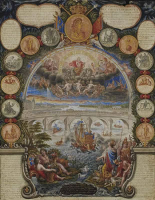 L'INAUGURATION DU PONT-ROYAL à PARIS EN 1685