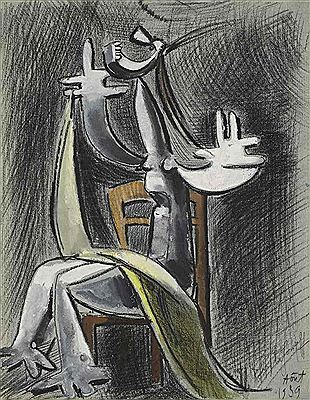 Femme assise effrayée by Roberta Gonzalez - Auction record, sale price, and art valuation. Compare with similar artists and explore comparable artworks.