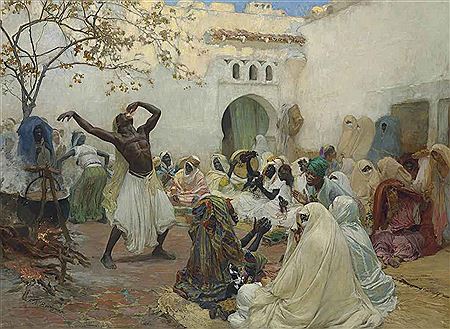 La cérémonie des Aïssaoui à Blida en Algérie by Frederic Arthur Bridgman - Auction record, sale price, and art valuation. Compare with similar artists and explore comparable artworks.