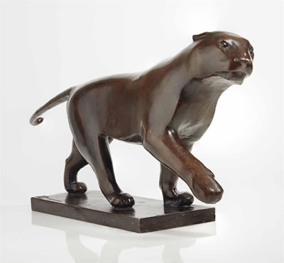 'TIGRESSE JOUANT' OU 'DONNANT UN COUP DE PATTE', LE MODÈLE CRÉÉ EN 1922, CELLE-CI EXÉCUTÉE EN AOÛT 1925 by Francois Pompon - Auction record, sale price, and art valuation. Compare with similar artists and explore comparable artworks.