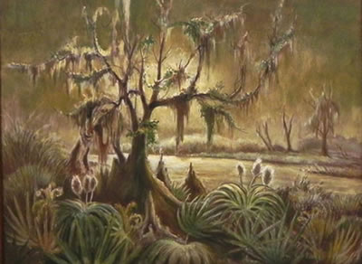 "Louisiana Swamp Scene"