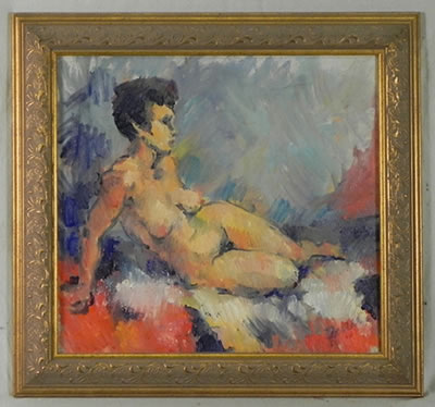 "Reclining Female Nude" by Joan Farrar - Auction record, sale price, and art valuation. Compare with similar artists and explore comparable artworks.