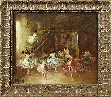"Bailarinas en el Vestibulo," 1987 by Juan Valenzuela Y Chacon - Auction record, sale price, and art valuation. Compare with similar artists and explore comparable artworks.