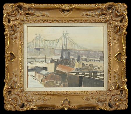 "Queensboro Bridge, New York City" by Jane Simpson - Auction record, sale price, and art valuation. Compare with similar artists and explore comparable artworks.