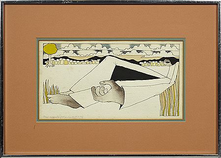 "Reclining Indian Figure"