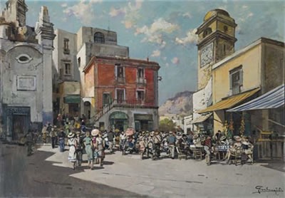 In the square by Giordano Felice - Auction record, sale price, and art valuation. Compare with similar artists and explore comparable artworks.