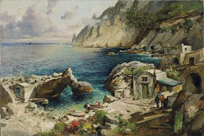Porticciuolo in Capri by Giordano Felice - Auction record, sale price, and art valuation. Compare with similar artists and explore comparable artworks.