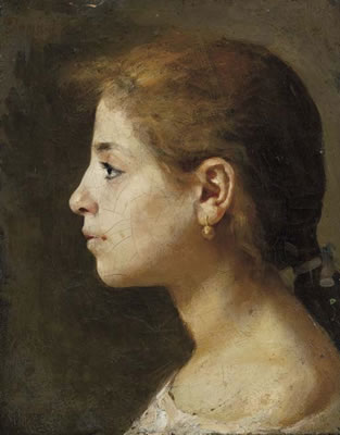 Profile of a young girl
