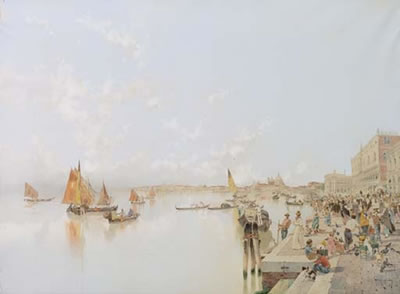 Lagoon in Venice by Raffaele Mainella - Auction record, sale price, and art valuation. Compare with similar artists and explore comparable artworks.