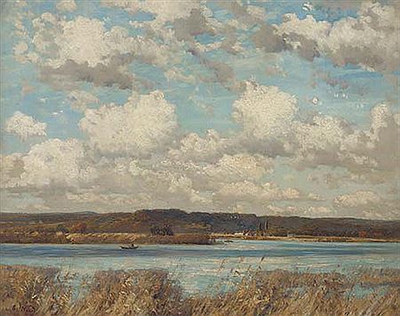 Sample artwork by Robert Noble (1857 - 1917), known for landscape, figure, skyscape and genre paintings - View similar artists and auction records