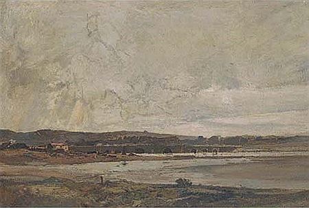 A bridge in a river landscape