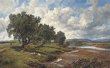 Sample artwork by Arthur Perigal Jr (1816 - 1884), known for paintings of landscapes, seascapes, stormy skies, mountains - View similar artists and auction records