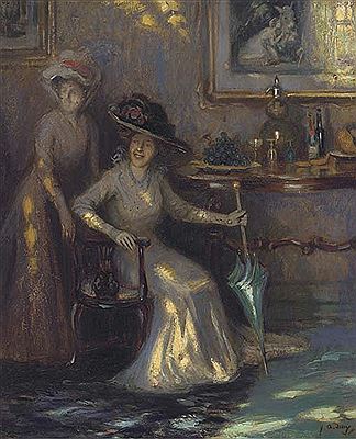 Two ladies in an interior by Joseph Alfred Terry - Auction record, sale price, and art valuation. Compare with similar artists and explore comparable artworks.